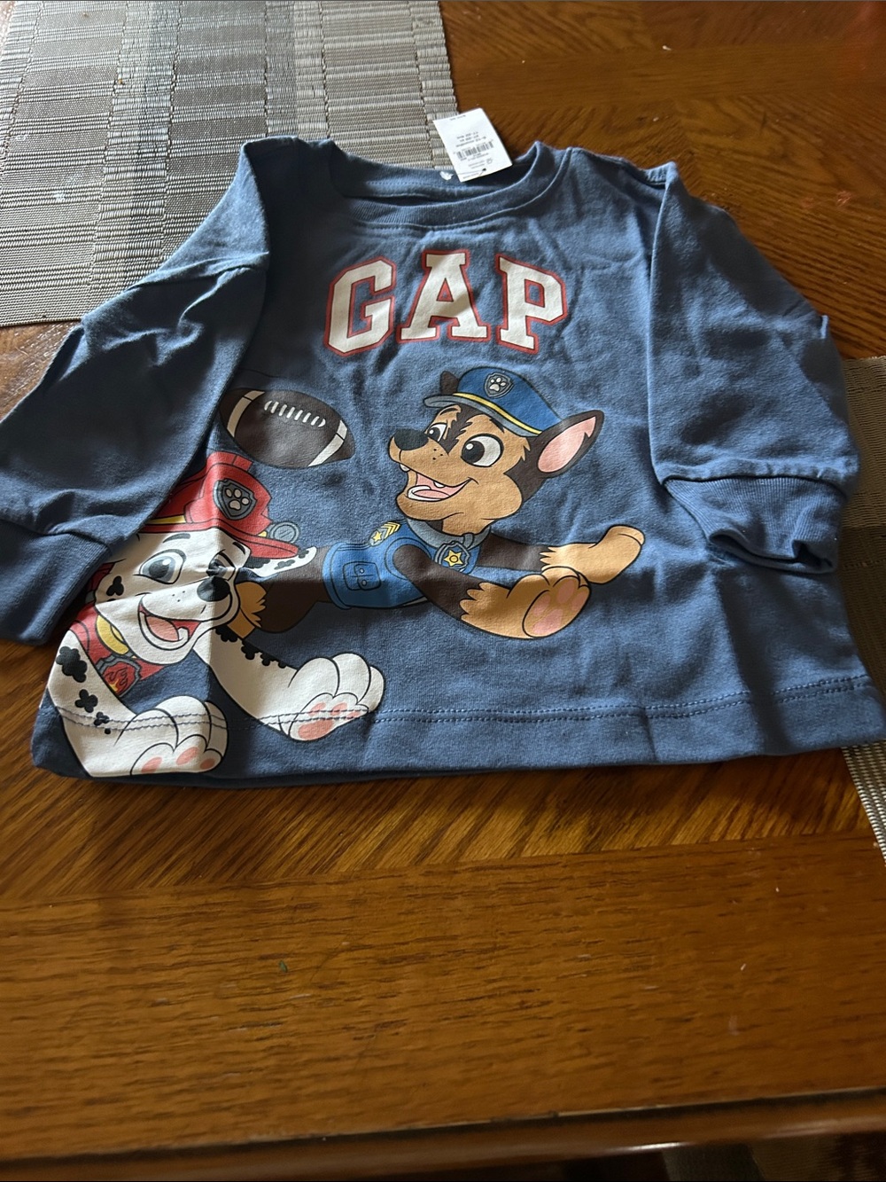 GAP Blue Paw Patrol Character Long-Sleeve Tee - Picture 3 of 3